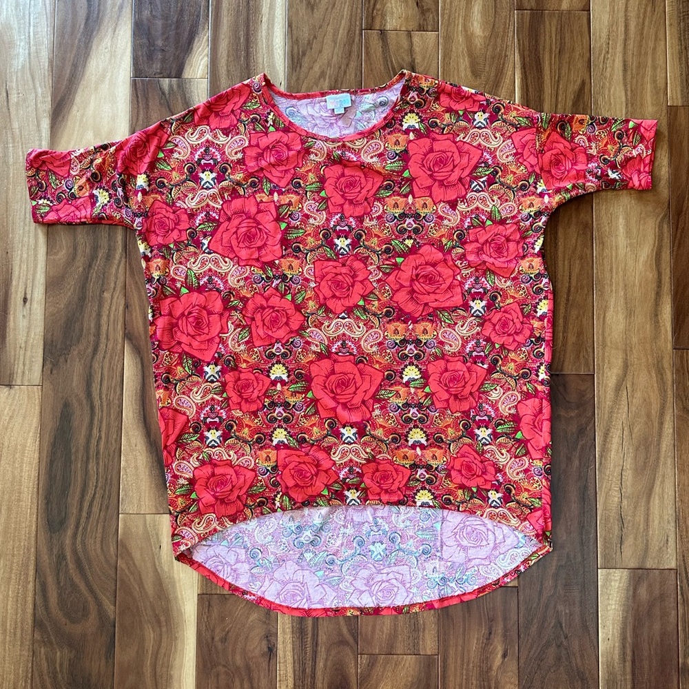 Medium Rose LuLaRoe Irma Tunic Shirt